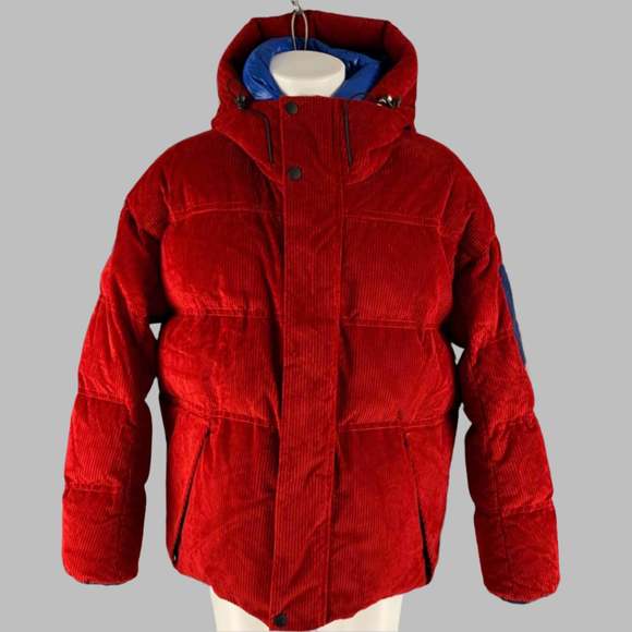 MONCLER Other - MONCLER GRENOBLE  Red Corduroy Cotton Hooded Jacket